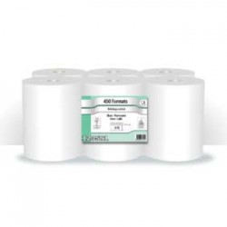 Rolo Toalhas Mao 135mtsx19,2cm 2Fls Espiral Pack 6 Rolos